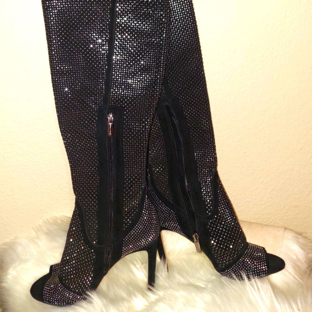 Vince Camuto over the knee mesh boots